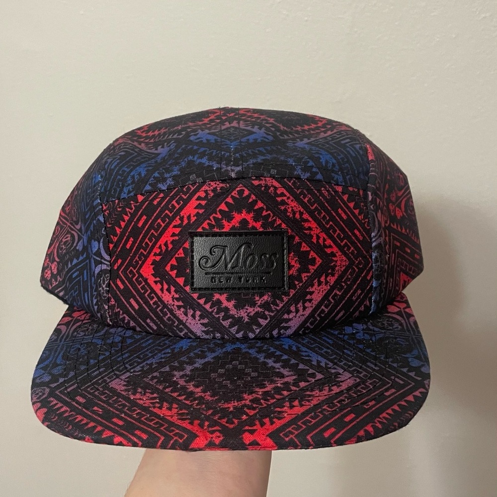 Black and Red Patterned Cap